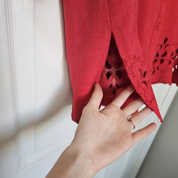 Red Eureka 3/4 blazer - Picture 4 of 7